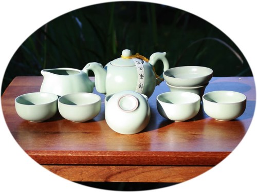 Chinese tea set Ru Kiln 10 Pieces Tea Set A
